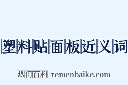 塑料贴面板近义词是什么意思的图片